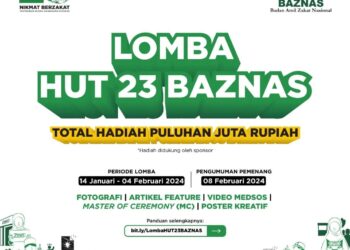 BAZNAS Gelar Lomba Di HUT Ke-23: Berikut Syarat Dan Ketentuan