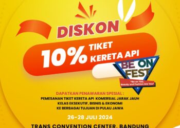 KAI Daop 2 Bandung Tebar Diskon 10 Persen Tiket di Event BE ON FEST