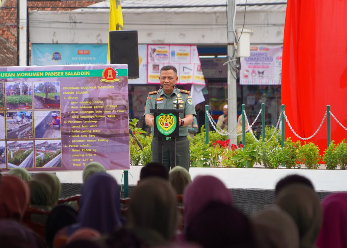 Pangdam III/Slw Resmikan Monumen Cagar Panser Saladin di Cililin