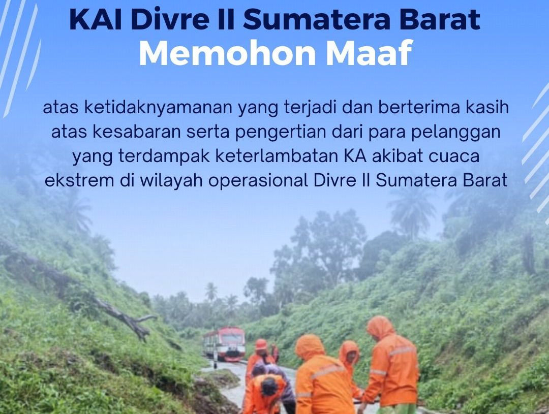 Banjir Lumpuhkan Jalur KA Sumbar, KAI Alihkan Lintas demi Keselamatan
